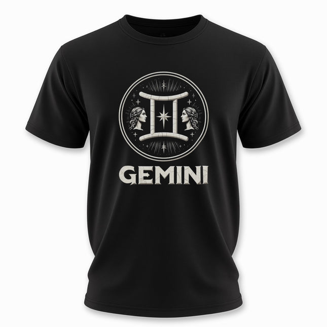Gemini Zodiac Sign T-Shirt | Astrology Graphic and Text Unisex Tee | V10