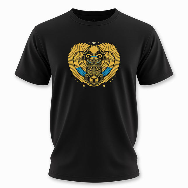 Egyptian Scarab Beetle with Wings T-Shirt | Khepri Mythology Tee | V10