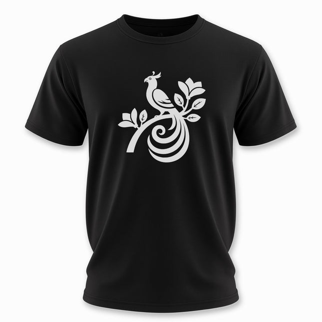 Mythical Chinese Phoenix Floral Graphic T-Shirt | Unisex Graphic Tee V3