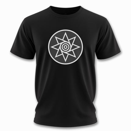 Octagram Spiral Sun T-Shirt | Symbolic Solar Design Tee | V3