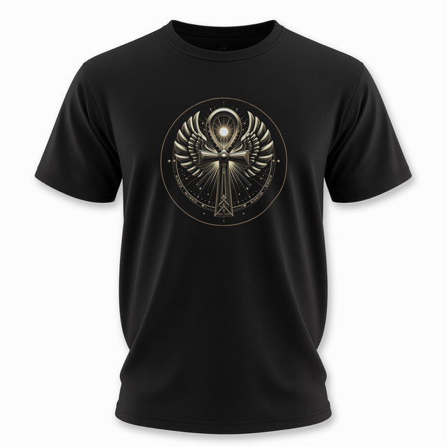 Ankh Wings T-Shirt | Ancient Egyptian Symbol Tee | V3