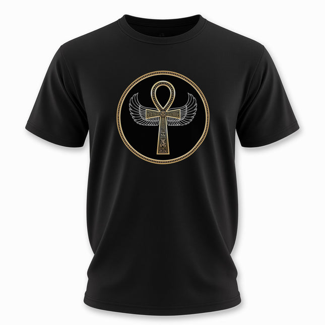 Ankh Wings Egyptian T-Shirt Ancient Egypt Cross Tee | V4