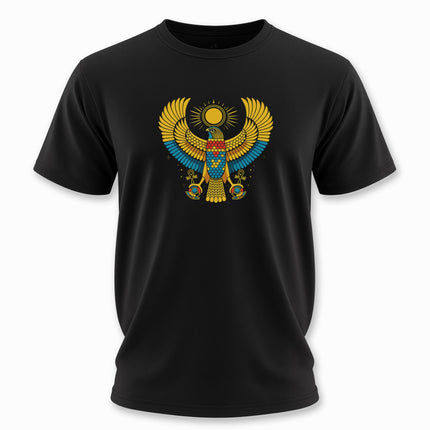Ra Falcon T-Shirt | Ancient Egyptian Sun God Graphic Tee | V2