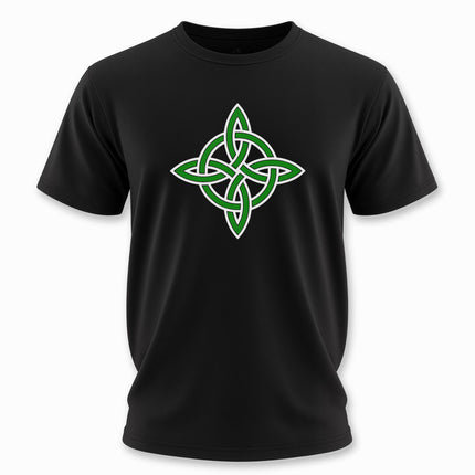 Celtic Witch's Knot Green T-Shirt | Pagan Witchcraft Knotwork Tee | V1
