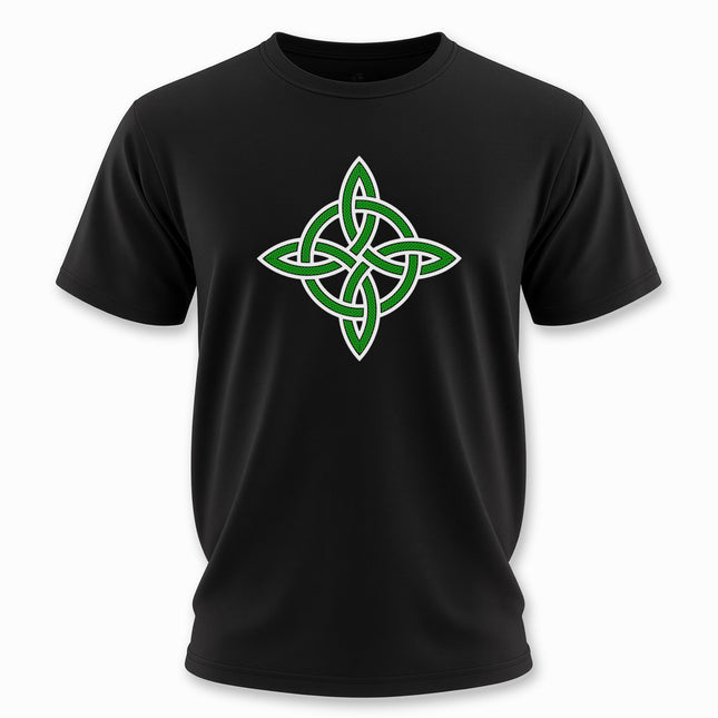 Celtic Witch's Knot Green T-Shirt | Pagan Witchcraft Knotwork Tee | V1
