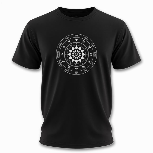 Zodiac Wheel Astrology T-Shirt | All Signs Unisex Graphic Tee | V2
