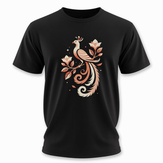 Chinese Phoenix Floral T-Shirt | Everyday Streetwear Unisex Tee | V1