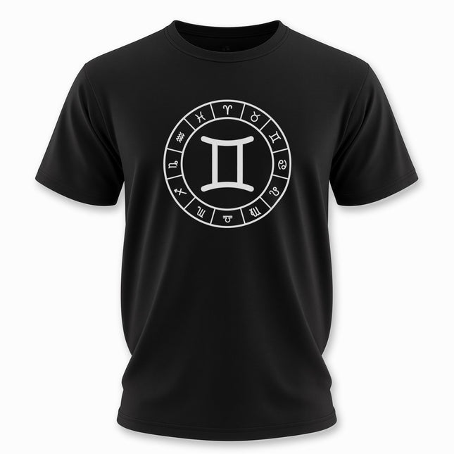 Gemini Sign Symbol T-Shirt | All 12 Zodiac Signs Astrology Unisex Tee | V12