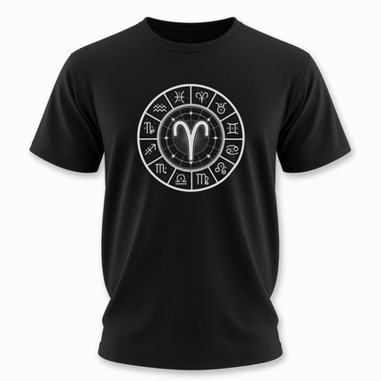 Aries Zodiac Wheel T-Shirt | Astrology Sign Tee | V20