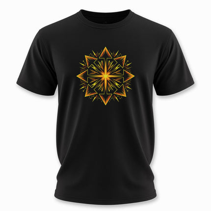 Chaos Star T-Shirt | Fiery Esoteric Arrow Symbol Tee | V2