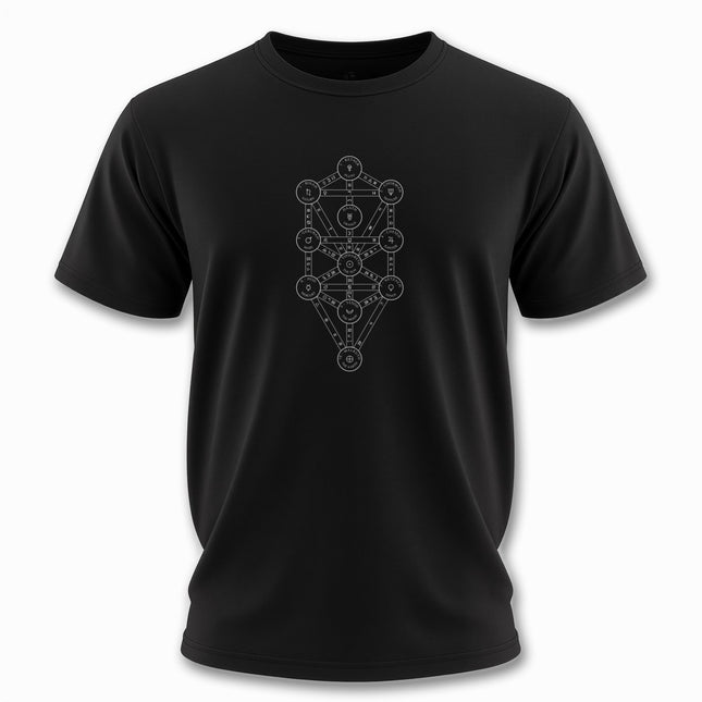 Kabbalah Tree of Life Full Diagram T-Shirt | Sacred Geometry Tee V1
