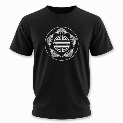 Chinese Five Blessings Bats Shou Longevity T-Shirt | Unisex Graphic Tee V4