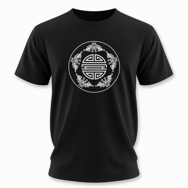 Chinese Five Blessings Bats Shou Longevity T-Shirt | Unisex Graphic Tee V4
