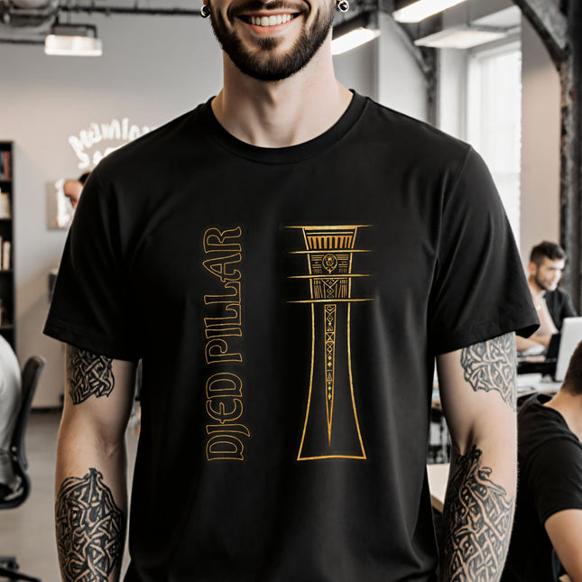 Egyptian Djed Pillar T-Shirt | Ancient Egypt Symbolic Tee | V3