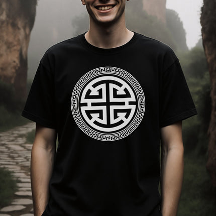 Chinese Lu Prosperity Symbol T-Shirt With Border | Unisex Graphic Tee V5