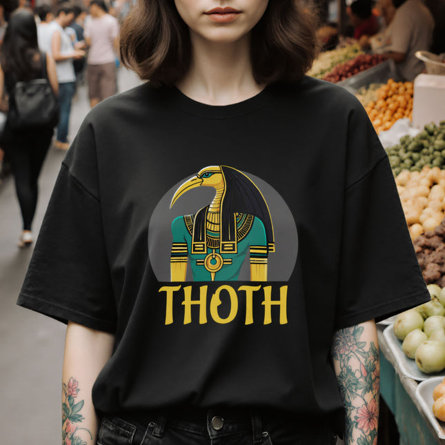 Thoth Egyptian God T-Shirt | Ancient Egypt Graphic and Text Tee | V3