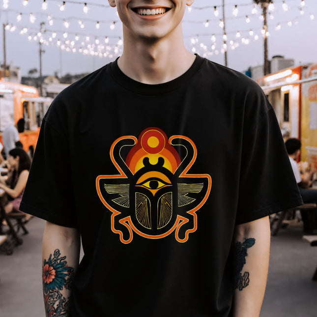 Khepri Scarab T-Shirt | Ancient Egyptian Beetle God Tee | V9