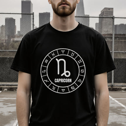 Capricorn Zodiac Sign T-Shirt | Astrology Symbol Unisex Tee | V1