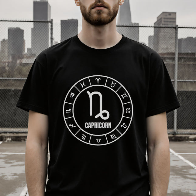 Capricorn Zodiac Sign T-Shirt | Astrology Symbol Unisex Tee | V1