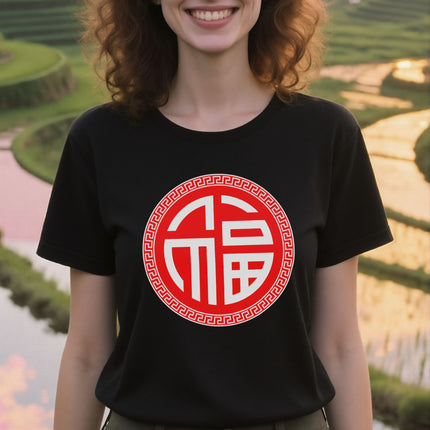Chinese Fu Symbol Fortune Luck T-Shirt | Unisex Graphic Tee V3