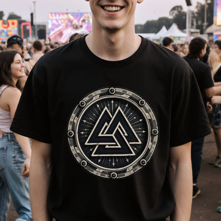 Asgard Symbol Viking T-Shirt | Symbolic Norse Shield Tee | V13