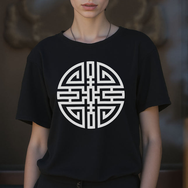 Chinese Cai Wealth T-Shirt | Good Fortune Symbol Unisex Tee | V5