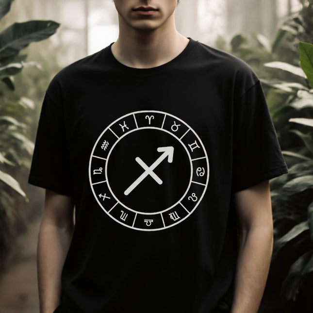 Sagittarius Astrology Sign T-Shirt | Zodiac Symbol Unisex Tee | V2