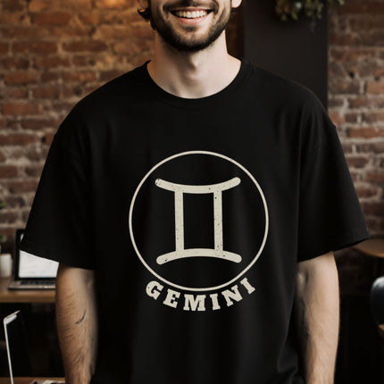 Gemini Zodiac Sign T-Shirt | Astrology Symbol Tee | V6