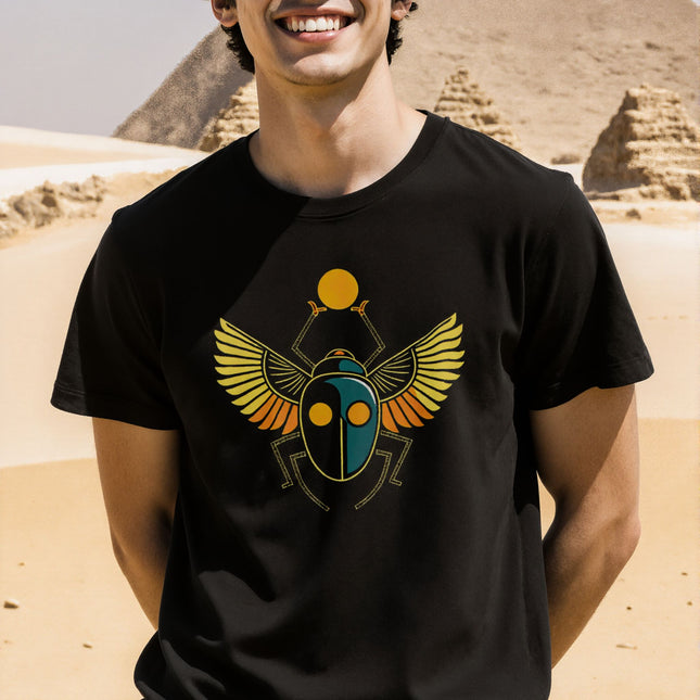 Egyptian Scarab Beetle T-Shirt | Khepri Sun God Tee | V1