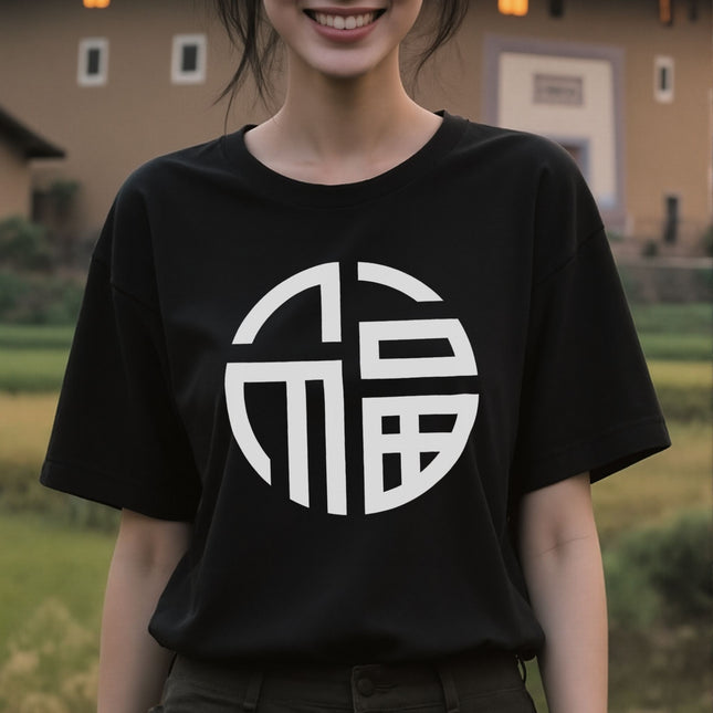 Chinese Fu Symbol Good Luck T-Shirt | Unisex Graphic Tee V5