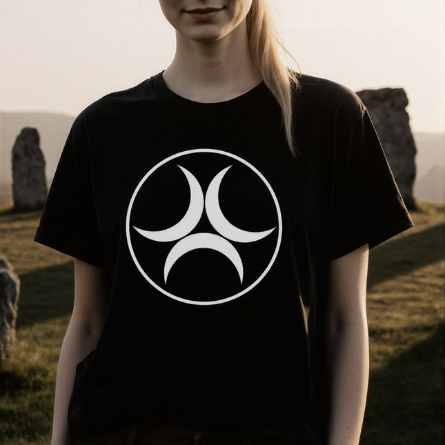 Celtic Triple Moon T-Shirt | Triple Goddess Pagan Witchcraft Unisex Tee | V3