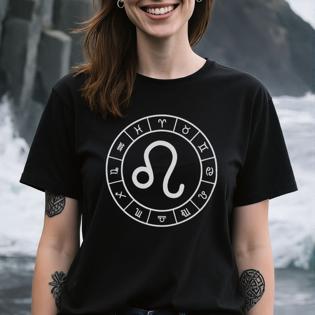 Leo Zodiac Sign T-Shirt | Horoscope & All Signs Unisex Tee | V7