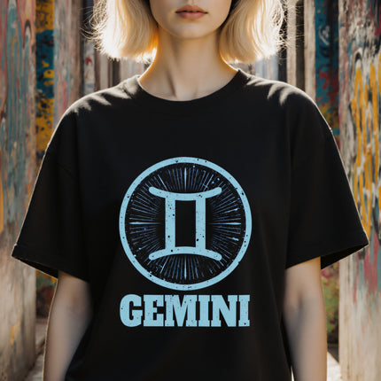 Gemini Zodiac T-Shirt | Astrology Symbol Graphic Tee | V3