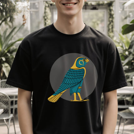Egyptian Horus Bird T-Shirt | Ancient Falcon God Tee | V2