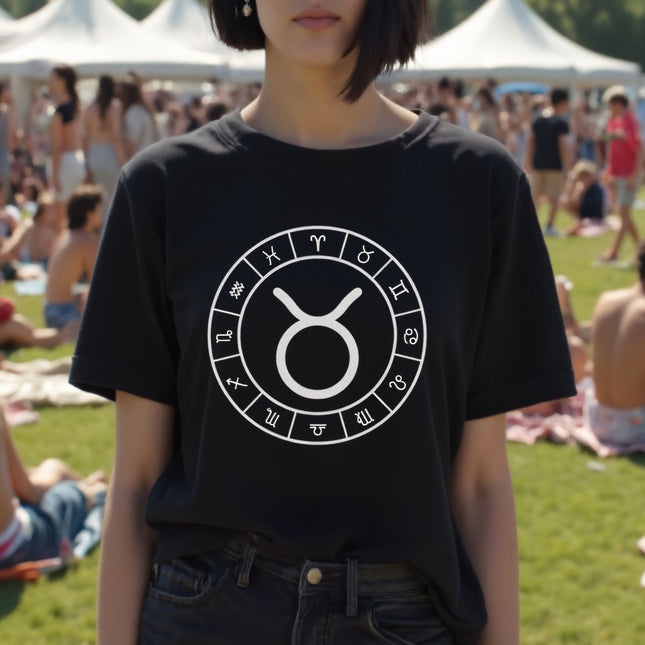Taurus Zodiac T-Shirt | All 12 Signs Astrology Graphic Unisex Tee | V26
