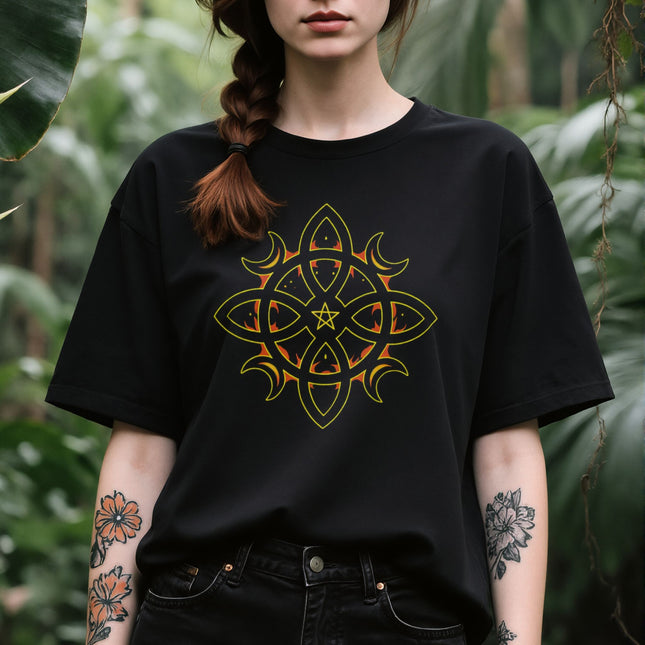 Witch's Knot T-Shirt | Celtic Witchcraft Moon Tee | V1
