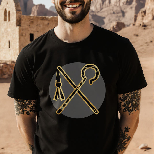 Egyptian Crook & Flail T-Shirt | Ancient Egypt Pharaoh Tee | V1