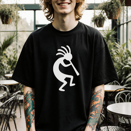 Kokopelli Flute Player T-Shirt | Native American Inspired Unisex Tee V2
