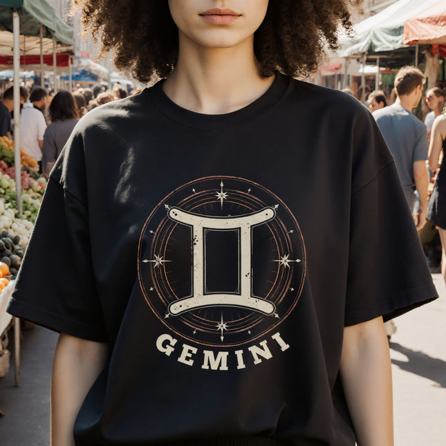 Gemini Zodiac Symbol T-Shirt | Astrology Sign Tee | V7