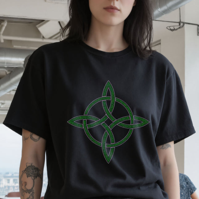 Green Witch's Knot Celtic Protection T-Shirt | V2