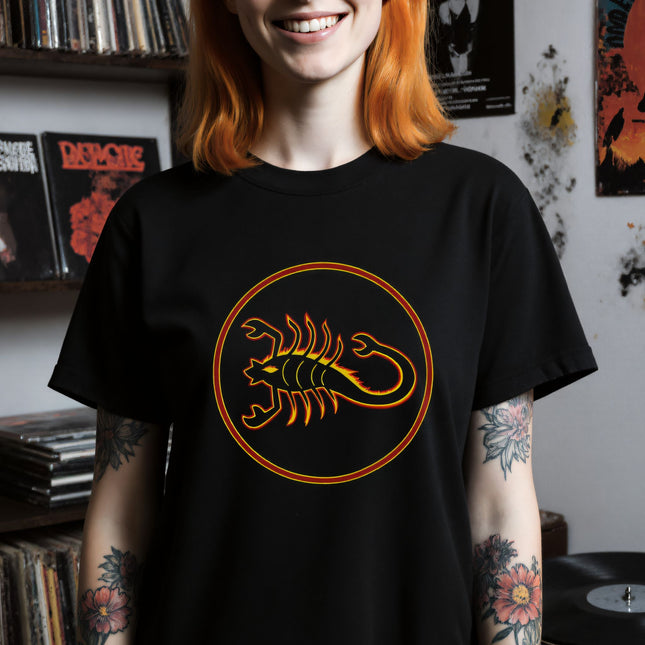 Scorpion Fire Graphic T-Shirt | Zodiac Streetwear Tee | V1