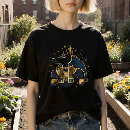 Anubis Egyptian God T-Shirt | Casual Streetwear Tee | V7
