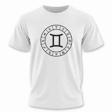 Gemini Sign Symbol T-Shirt | All 12 Zodiac Signs Astrology Unisex Tee | V12
