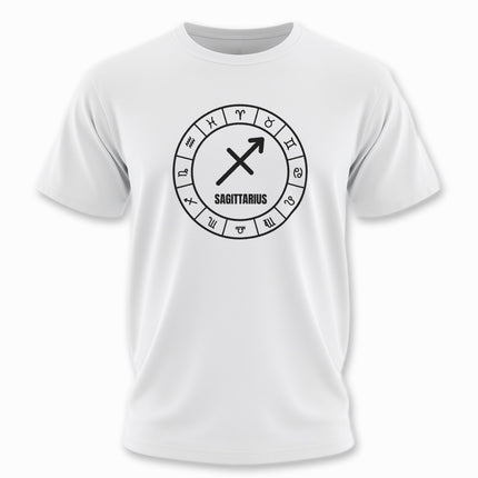 Sagittarius Zodiac Sign T-Shirt | Astrology Text and Graphic Tee | V1