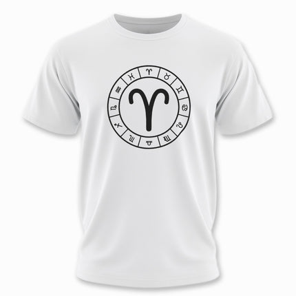 Aries Zodiac Sign Astrology Wheel T-Shirt | Zodiac Symbol Unisex Tee | V24