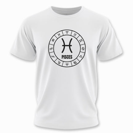 Pisces Sign Astrology T-Shirt | Zodiac Symbol Graphic and Text Tee | V1