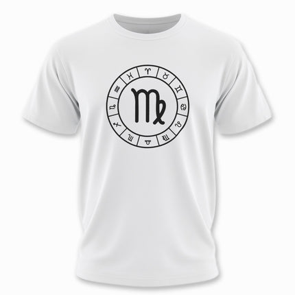 Virgo Symbol and All Zodiac Signs Wheel T-Shirt | Graphic Unisex Tee V2