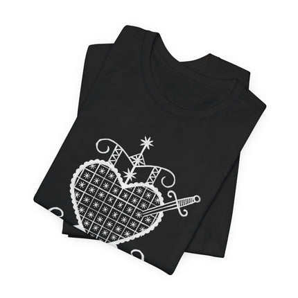 Erzulie Dentor Veve Celestial Heart Gothic T-Shirt | Voodoo Graphic Tee