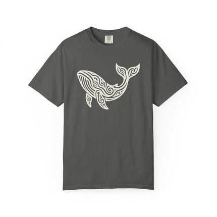Intricate Tribal Whale T-Shirt | Ocean Animal Graphic Tee | Comfort Colors