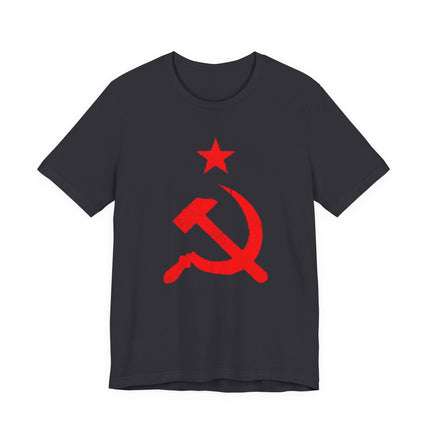 Vintage Red Hammer & Sickle Star T-Shirt | USSR Communist Symbol Tee Shirt
